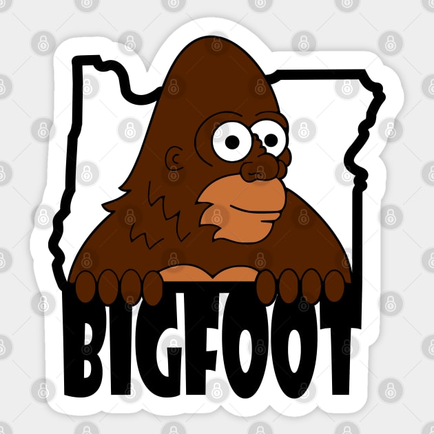 Oregon Bigfoot Sticker by Supernaturalshack